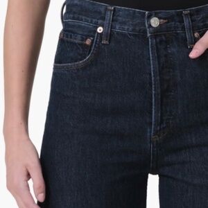 Ren High Waist Ankle Wide Leg Jeans